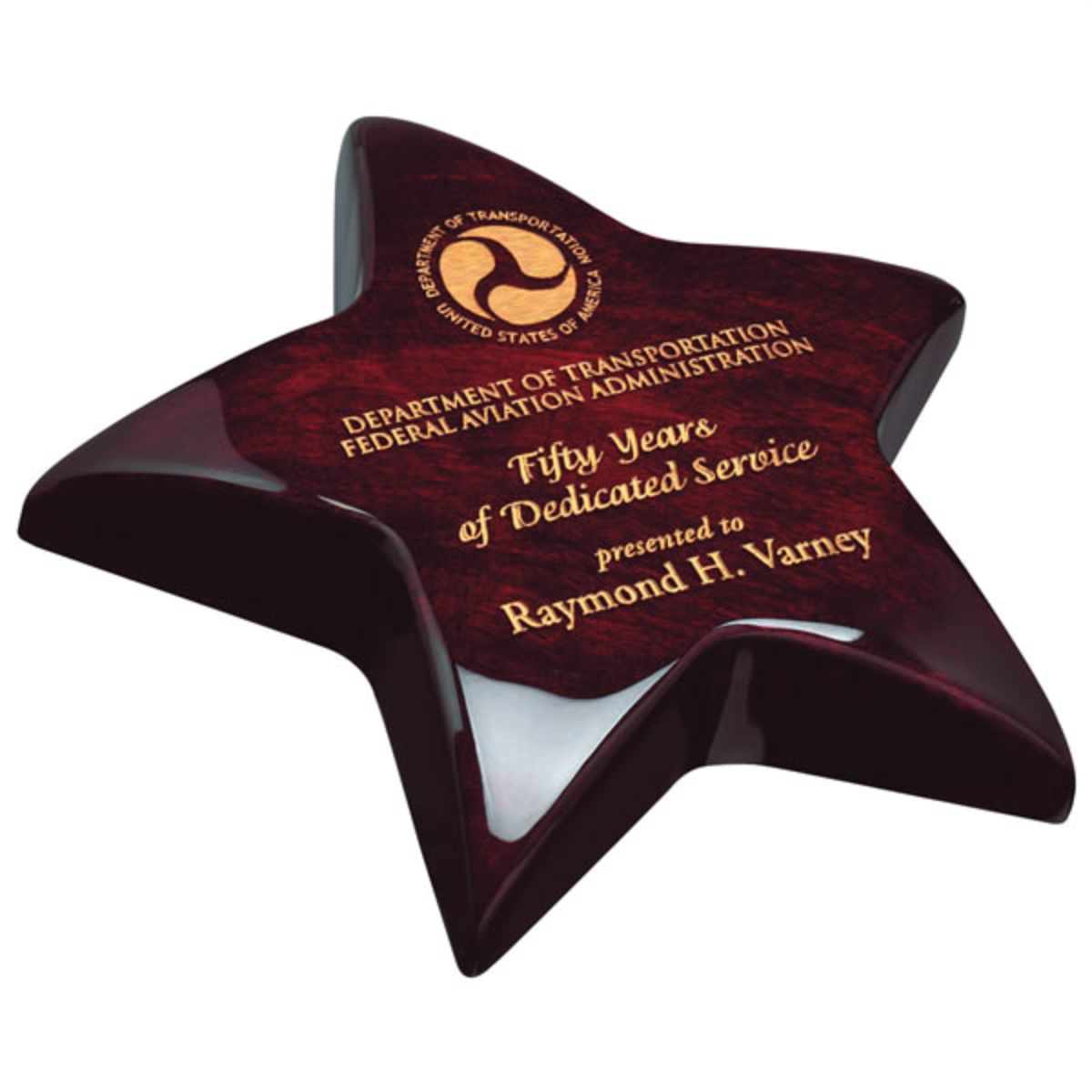 Rosewood Piano finish Star Performer Paperweight (133/2793R)